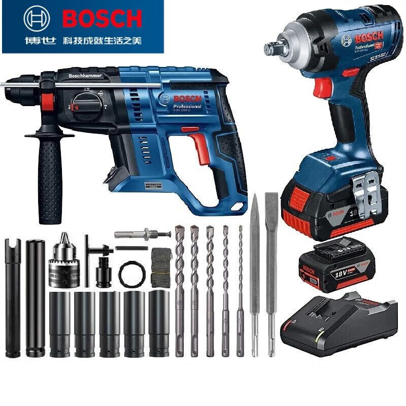 Гайковерт ударный Bosch GDS18V-400 + перфоратор