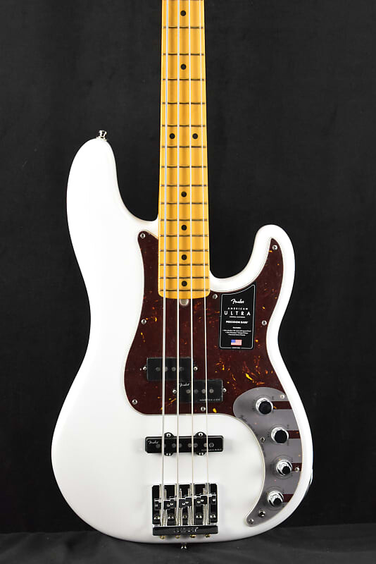 

Басс гитара Fender American Ultra Precision Bass Arctic Pearl Maple Fingerboard