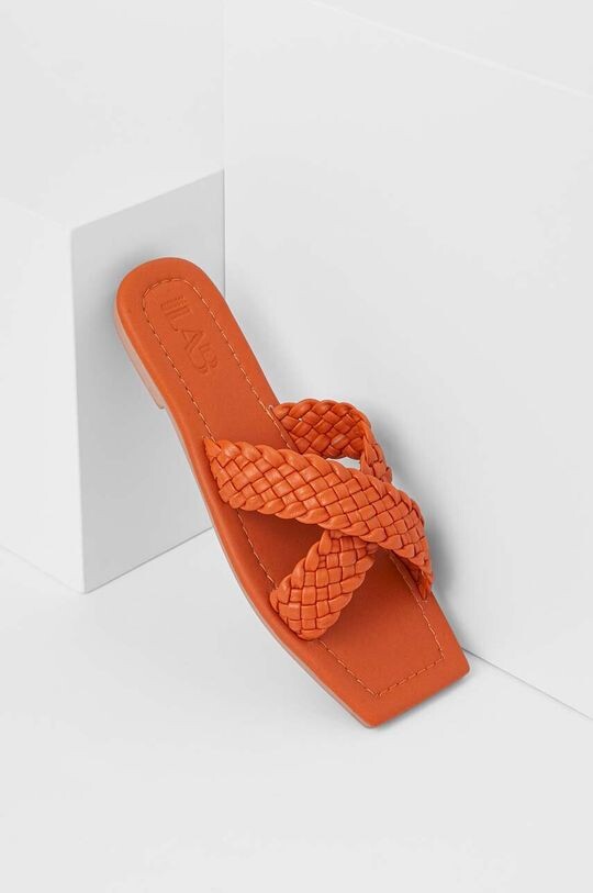 

Кожаные шлепанцы Answear Lab, оранжевый