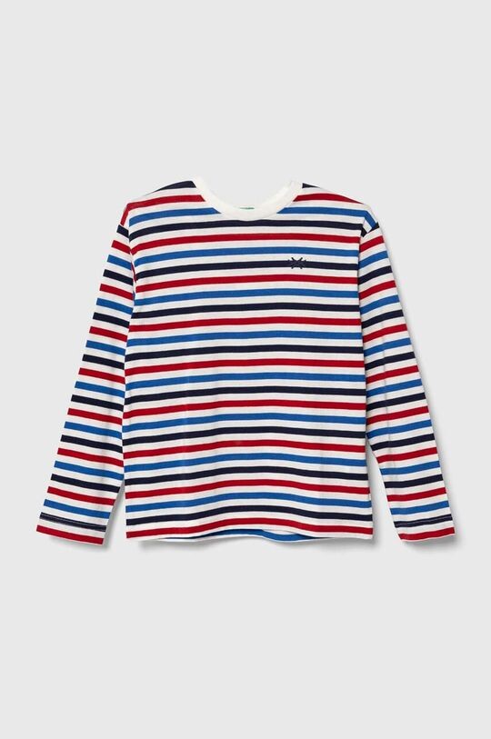 

Хлопковая рубашка с длинными рукавами для мальчиков и девочек United Colors of Benetton, мультиколор
