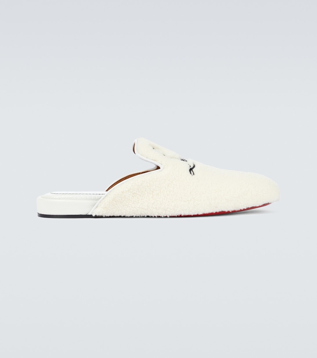 

Мюли Coolito темно-синего цвета Christian Louboutin, белый