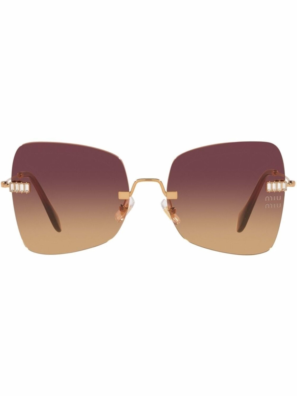 

Солнцезащитные очки в оправе 'бабочка' Miu Miu Eyewear, желтый