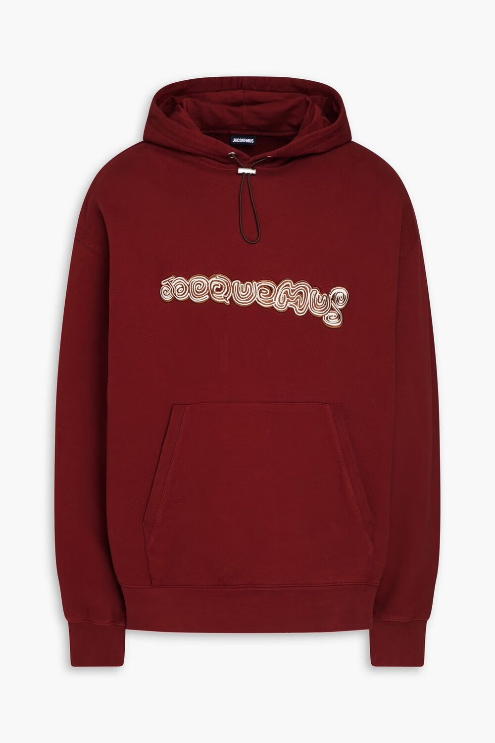 

Толстовка из французской махровой ткани Spirale с вышивкой Jacquemus, мерло