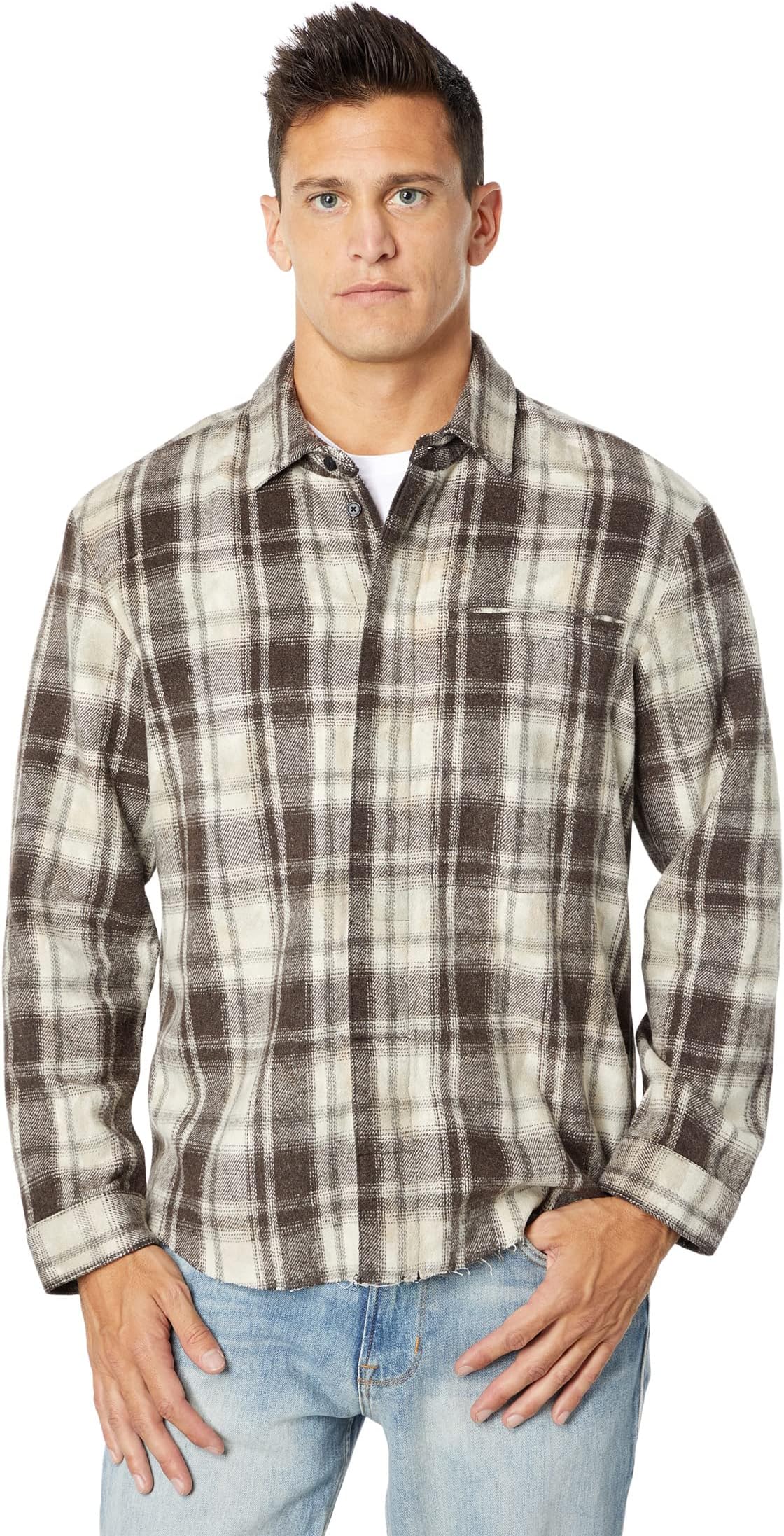 поясная беседка ринг canyon light Рубашка с длинным рукавом и V-образным швом на спине Hudson Jeans, цвет Light Canyon