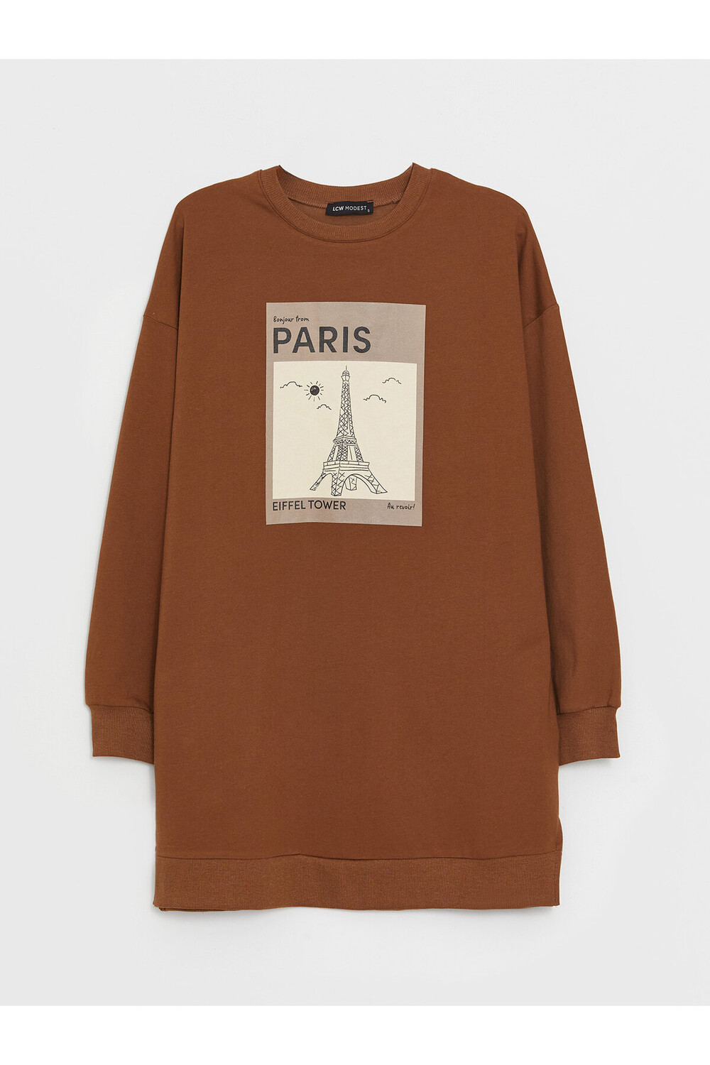 

Туника - Коричневый - Oversize LC Waikiki, коричневый