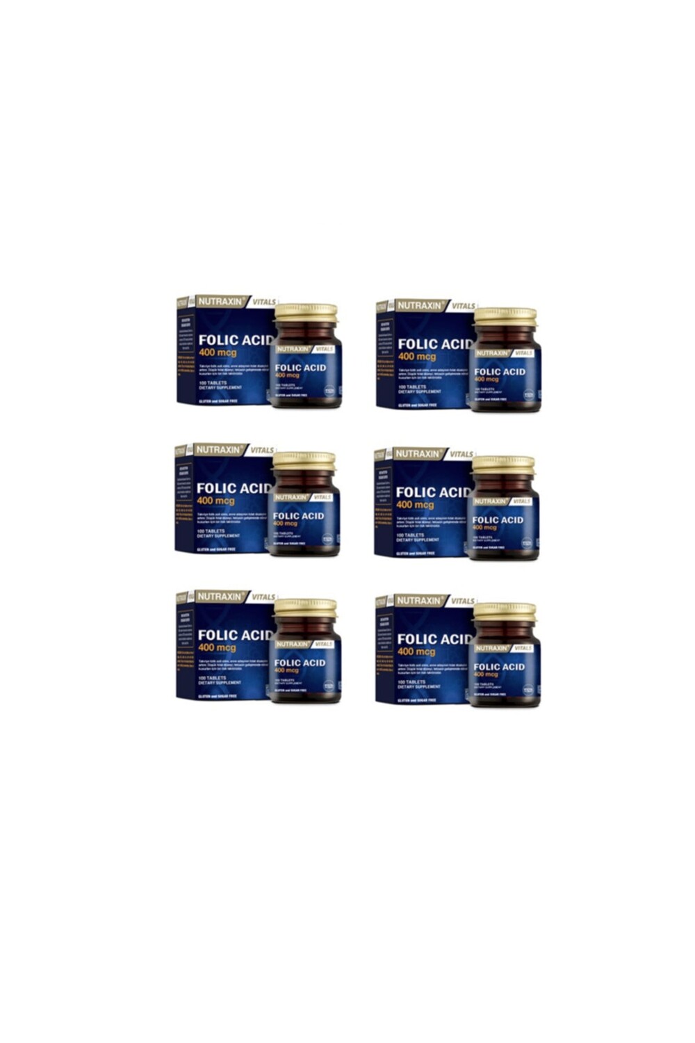 

Nutraxin Фолиевая кислота 100 таблеток X6 штук