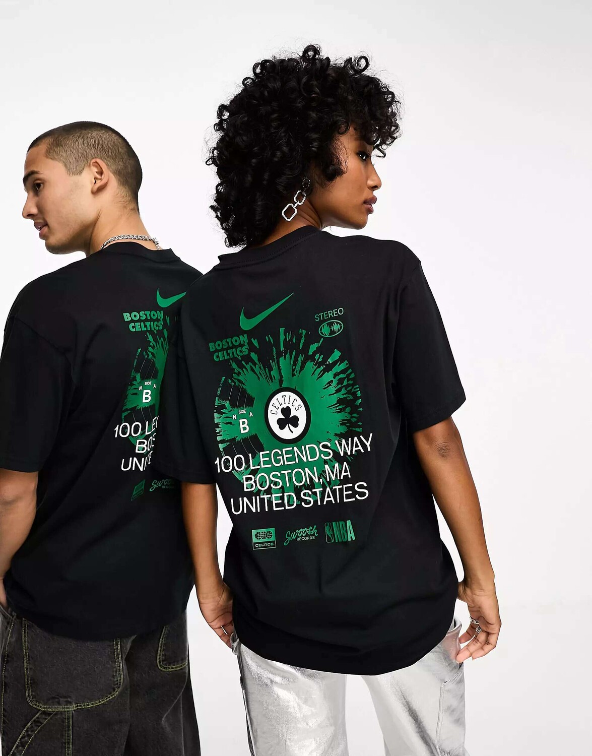 

Черная футболка унисекс с логотипом Nike NBA Boston Celtics, Черный