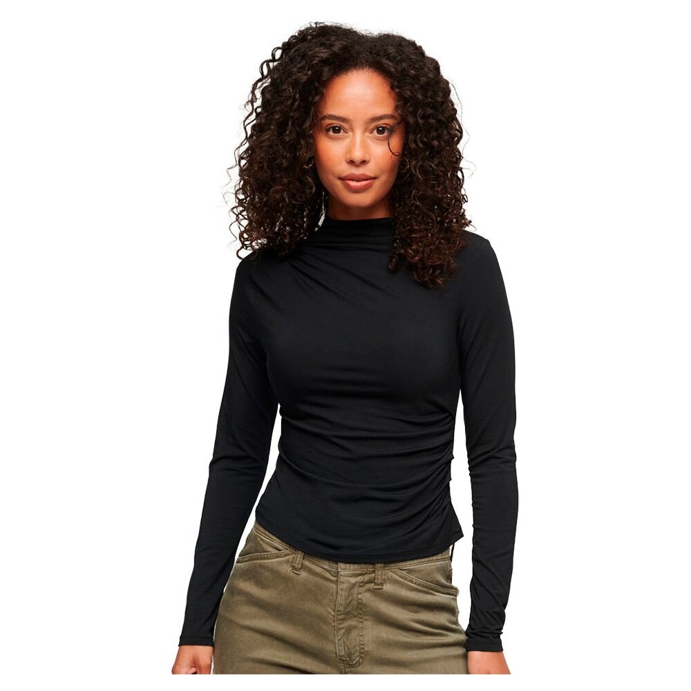 

Свитер Superdry Long Sleeve Ruched Mock Neck, черный