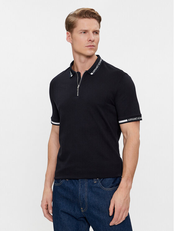 

Рубашка поло стандартного кроя Armani Exchange, синий