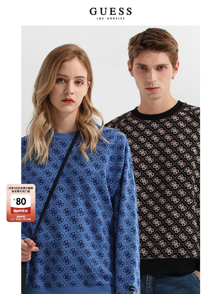 

Толстовка оверсайз Guess, черный