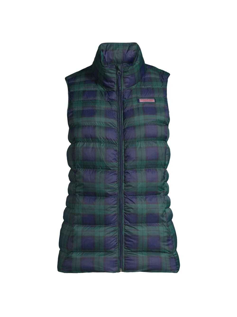 

Пуховик с кантом Blackwatch Vineyard Vines, зеленый