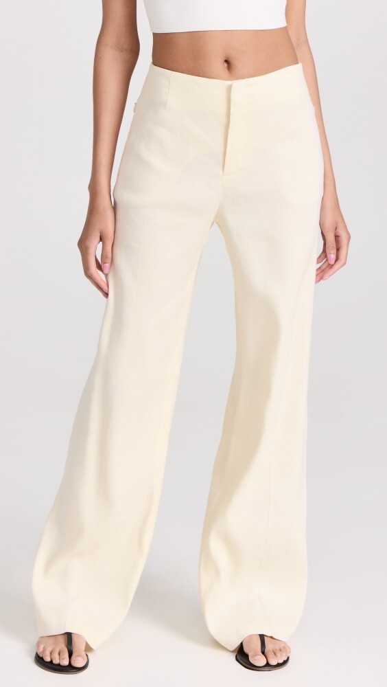 

Брюки FRAME High Rise Wide Leg, белый