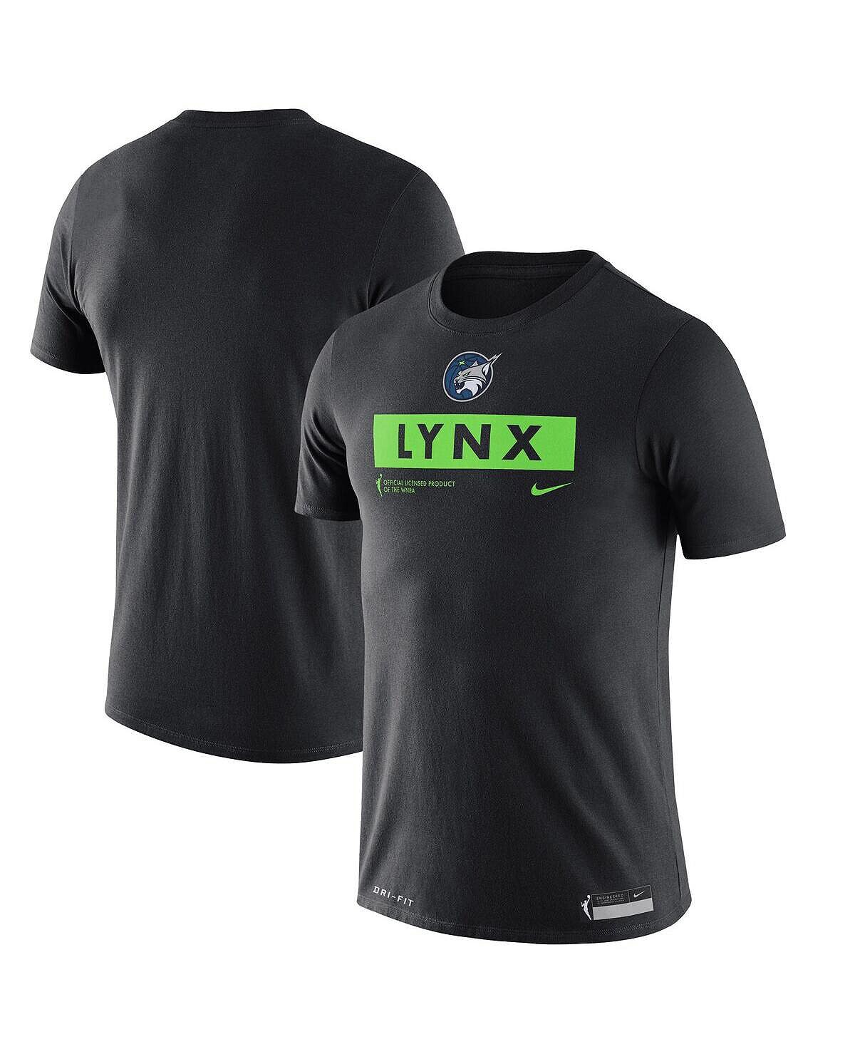 

Мужская черная футболка Minnesota Lynx Practice Nike, Черный