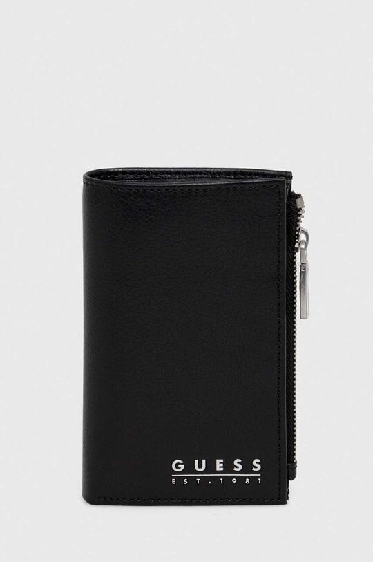 

Угадай кожаный кошелек Guess, черный