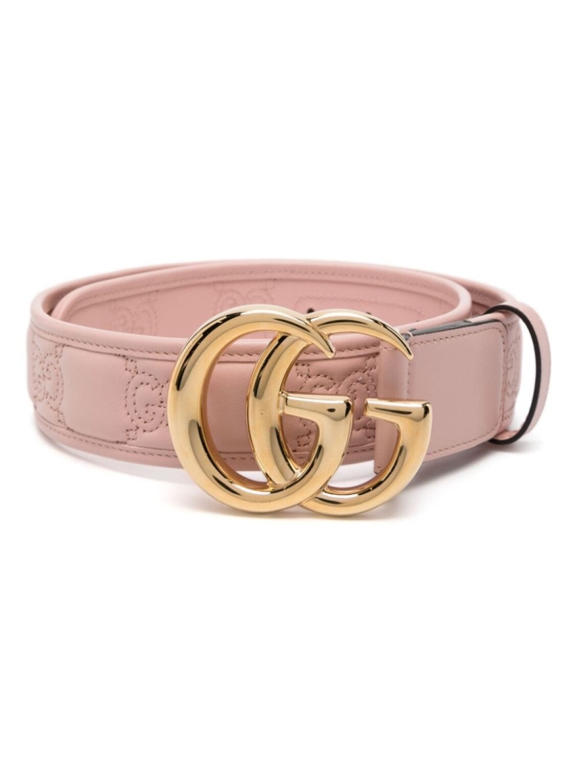

Gucci стеганый широкий ремень GG Marmont, розовый