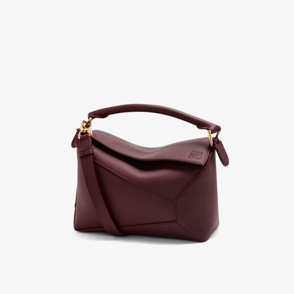 

Маленькая кожаная сумка через плечо puzzle Loewe, цвет dark burgundy