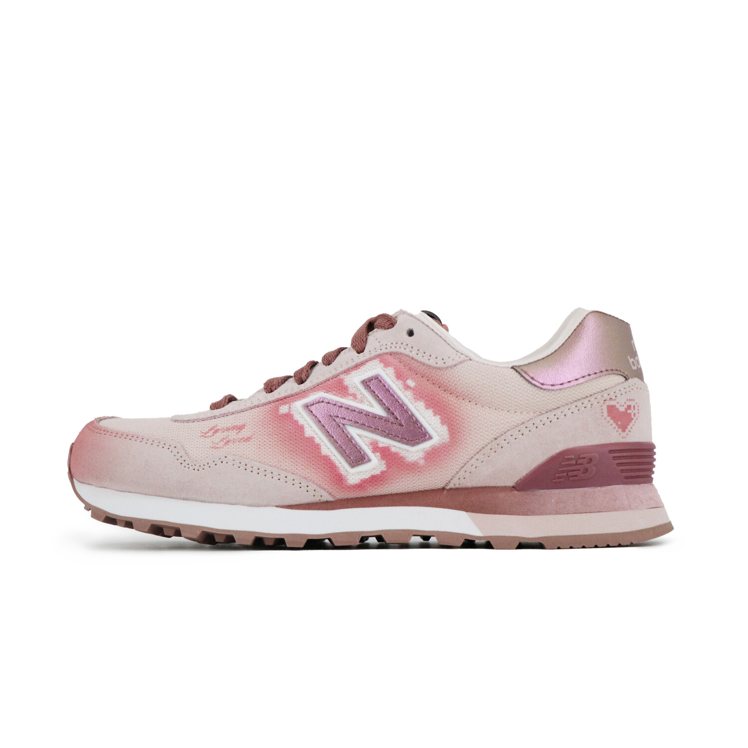 

Кроссовки женские NB 515 с низким верхом розового/белого цвета New Balance