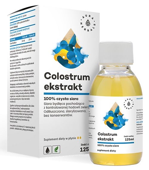 Препарат, укрепляющий иммунитет Colostrum Ekstrakt 100% Czysta Siara Bydlęca, 125 мл