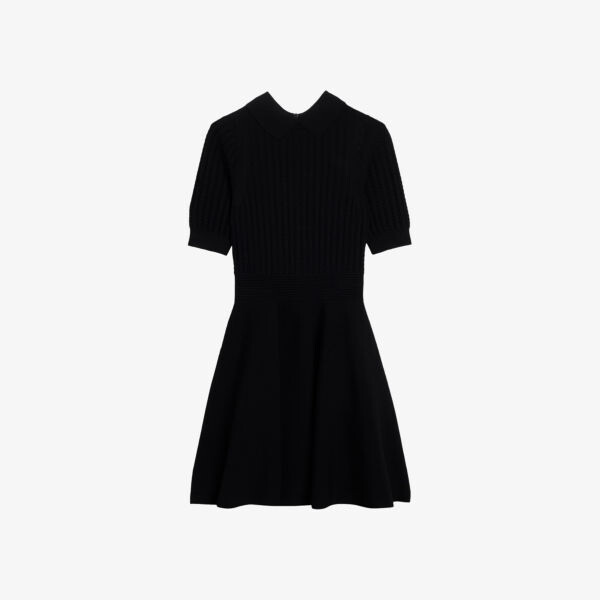 

Платье мини miiaaa фактурной вязки с пышными рукавами Ted Baker, черный