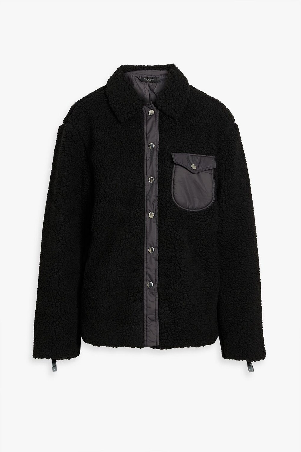 

Флисовая куртка Elliot с отделкой ракушками RAG & BONE, черный
