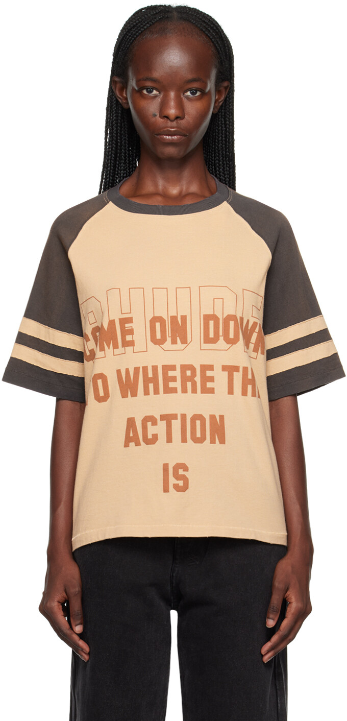 

Бежевая футболка Action Rhude, Бежевый