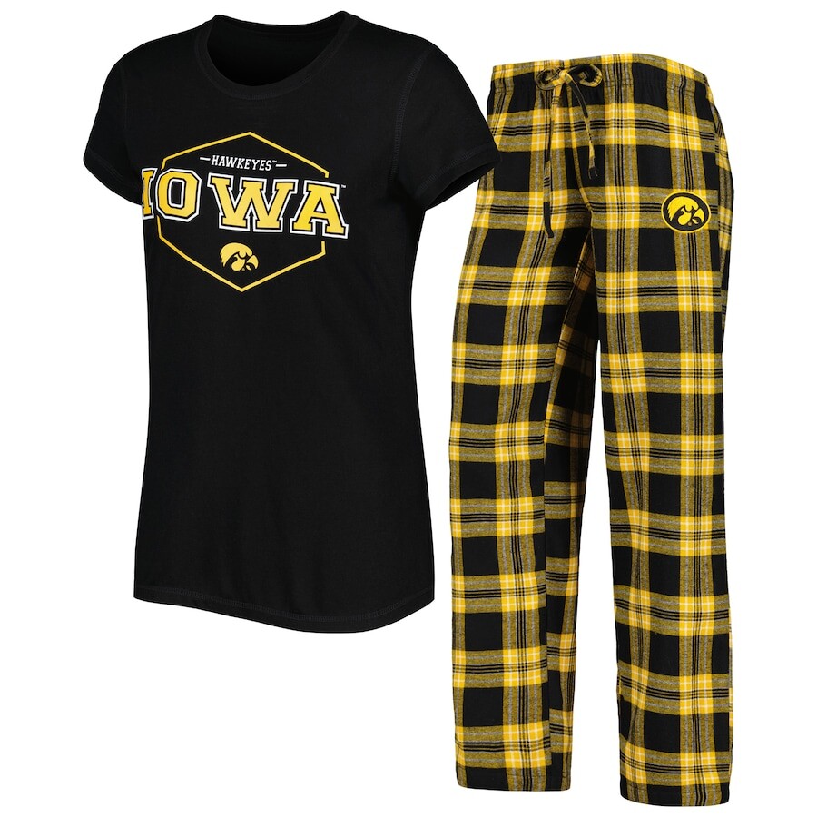 

Пижамный комплект Concepts Sport Iowa Hawkeyes, черный
