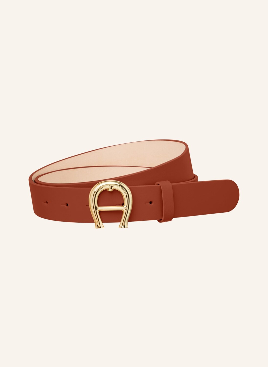

Кожаный ремень AIGNER LOGO, темно-оранжевый