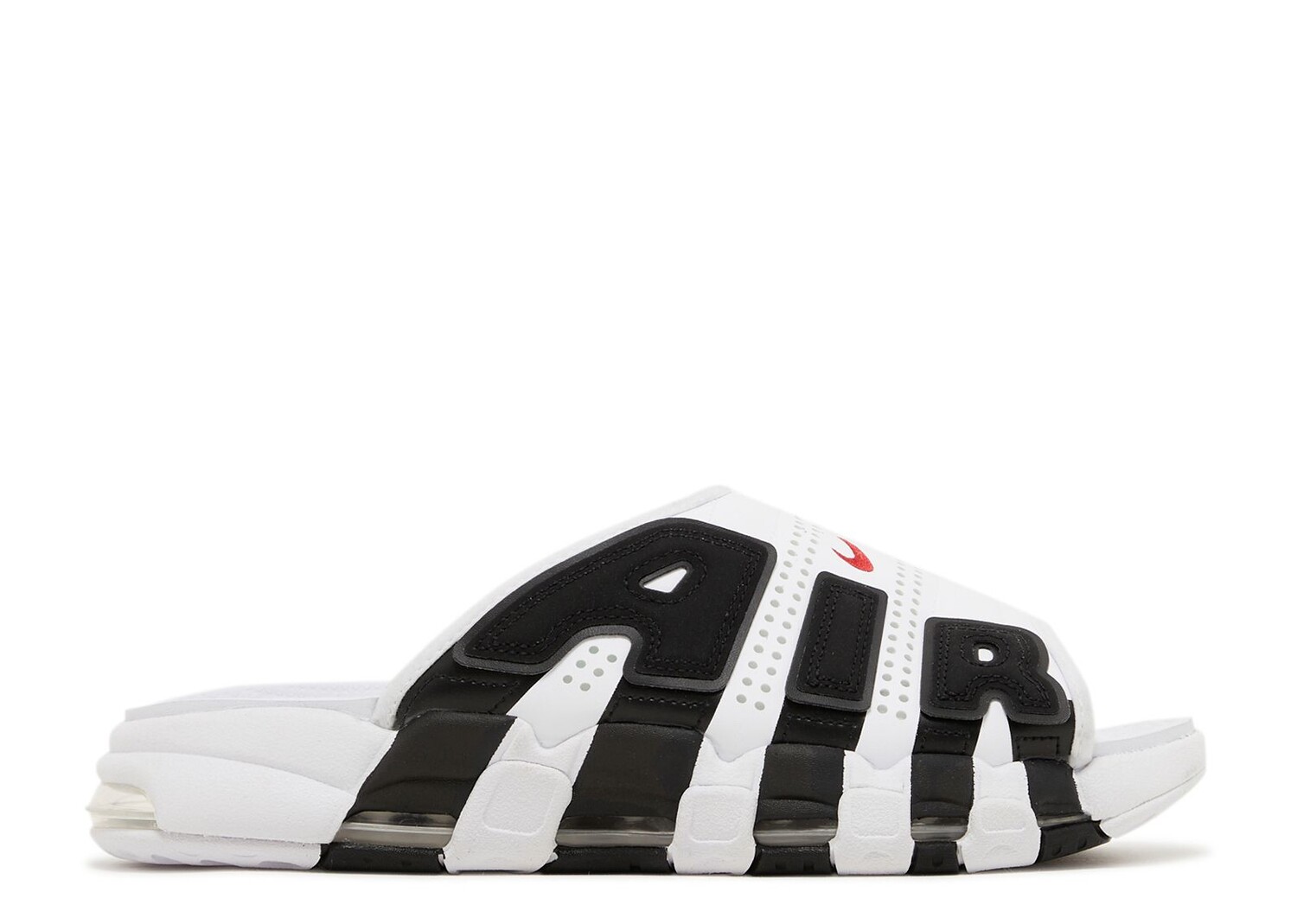 

Кроссовки Nike Air More Uptempo Slide 'White Black Red', белый, Белый;черный