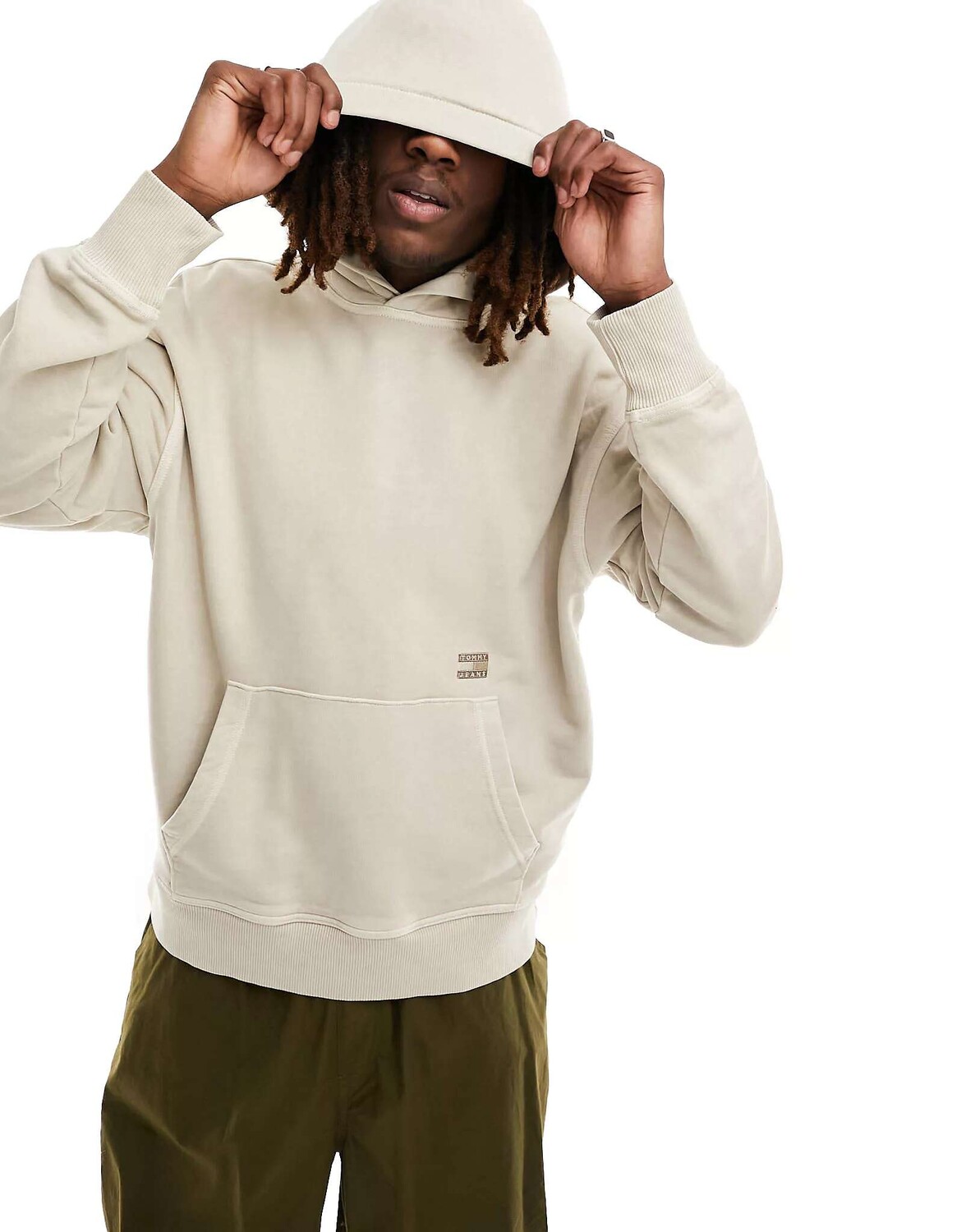 

Бежевая толстовка с логотипом Tommy Jeans, Бежевый