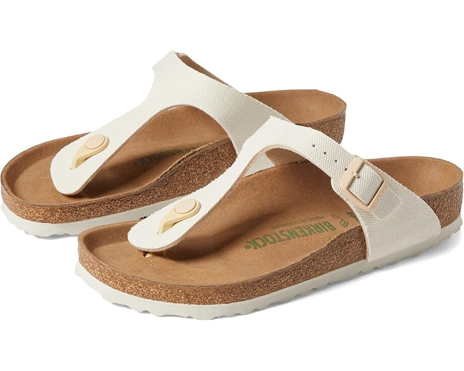 

Сандалии Birkenstock Gizeh Vegan Canvas, цвет Eggshell Canvas