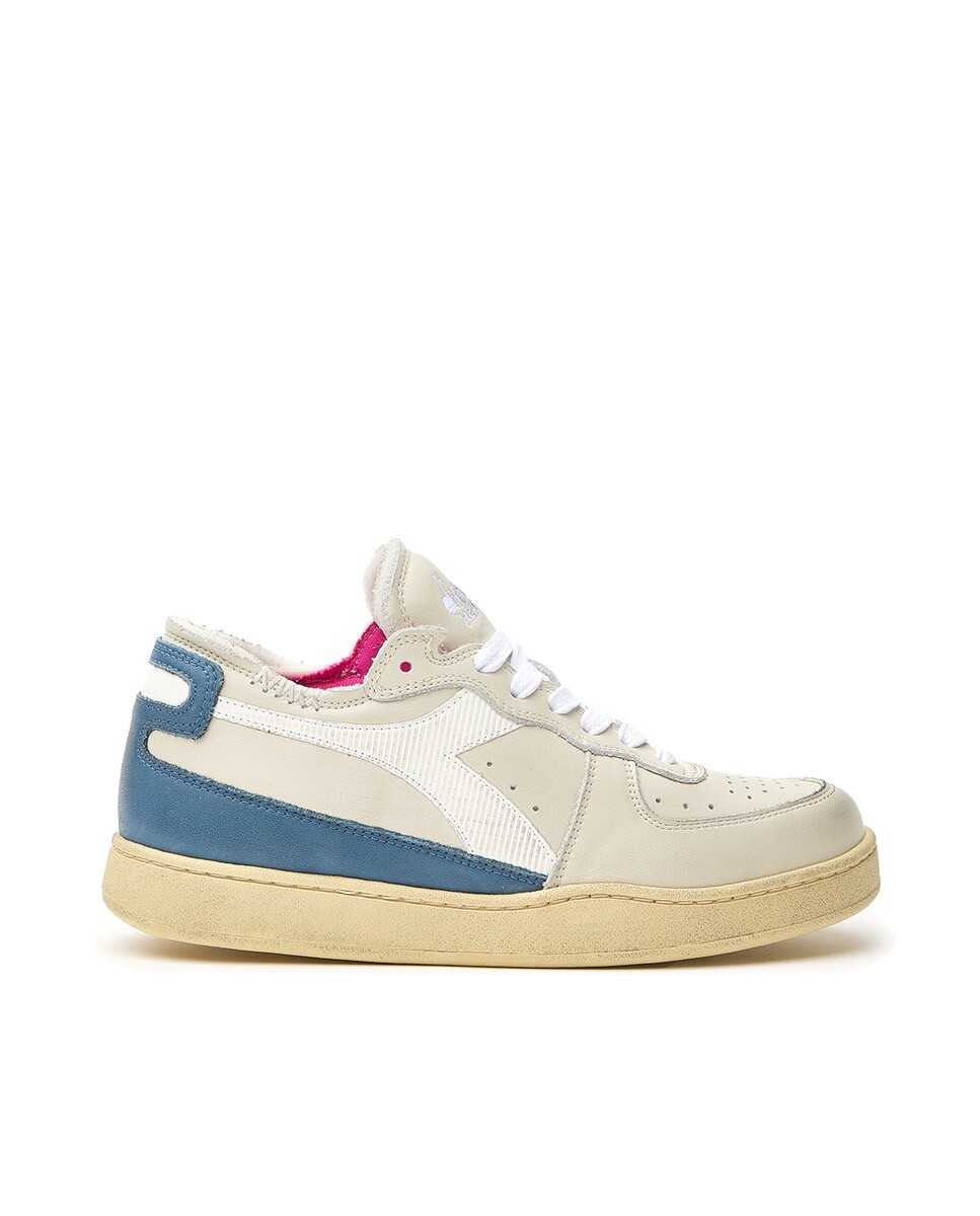 

Кожаные кроссовки унисекс контрастных синих тонов Diadora Heritage, серый