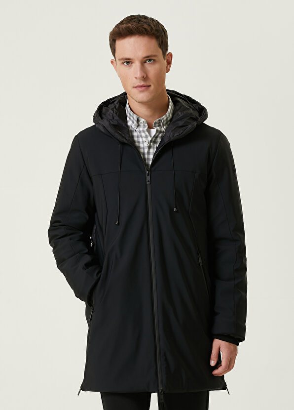 Черное пальто с капюшоном и деталью гарни Beymen гарни джеймс цвет и свет