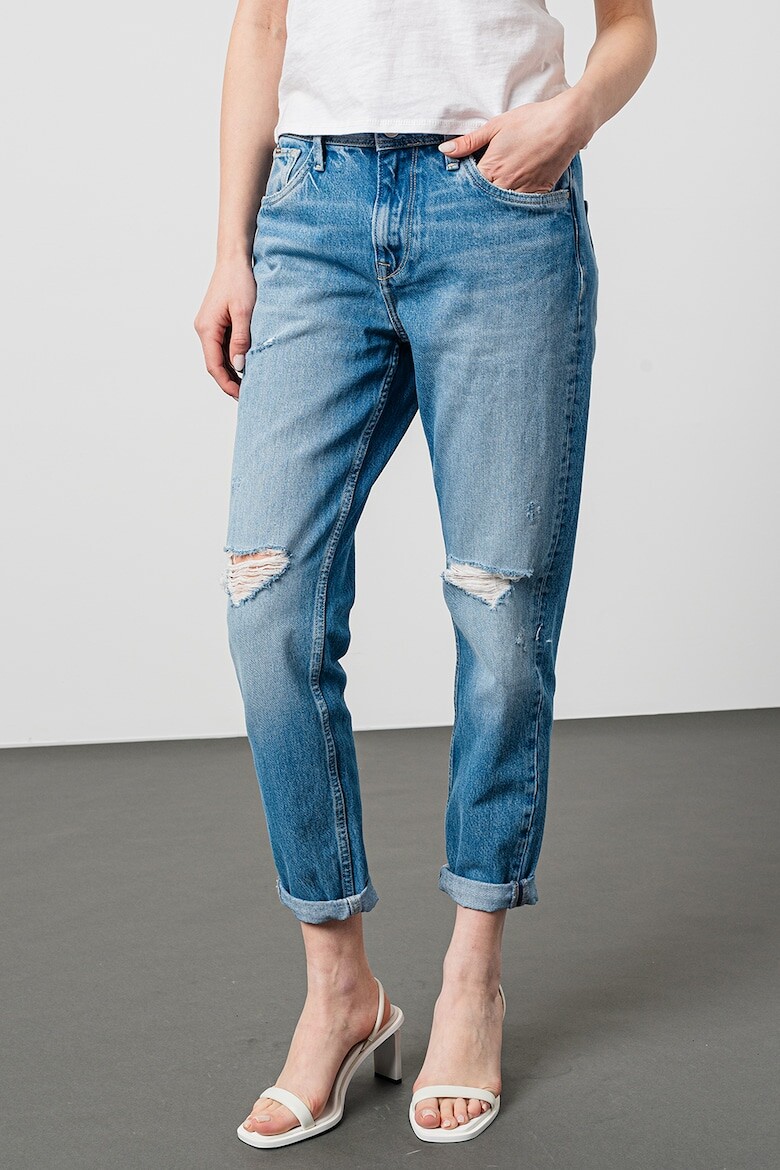 

Джинсы с заниженной талией и потертым эффектом Pepe Jeans London, синий