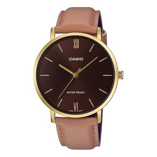 Часы Casio Dress Busines Classic Analog Watch 'Gold Brown Red Wine', коричневый