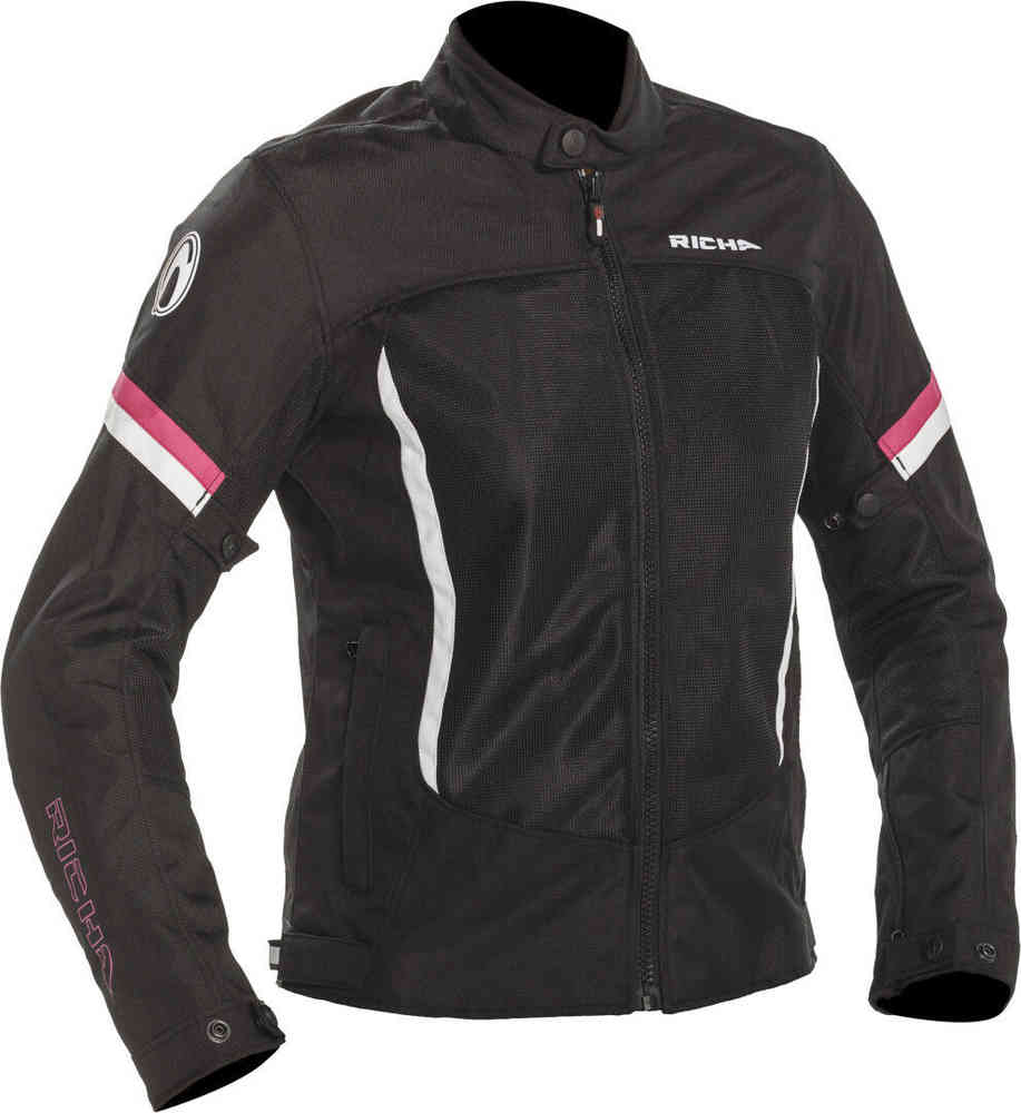 Женская мотоциклетная текстильная куртка Airbender Richa, черный/розовый wosawe гонки мотокросса грудь задняя броня костюм позвоночника тела защитный жилет сноуборд катания на лыжах скейтборд мотоциклетная куртка