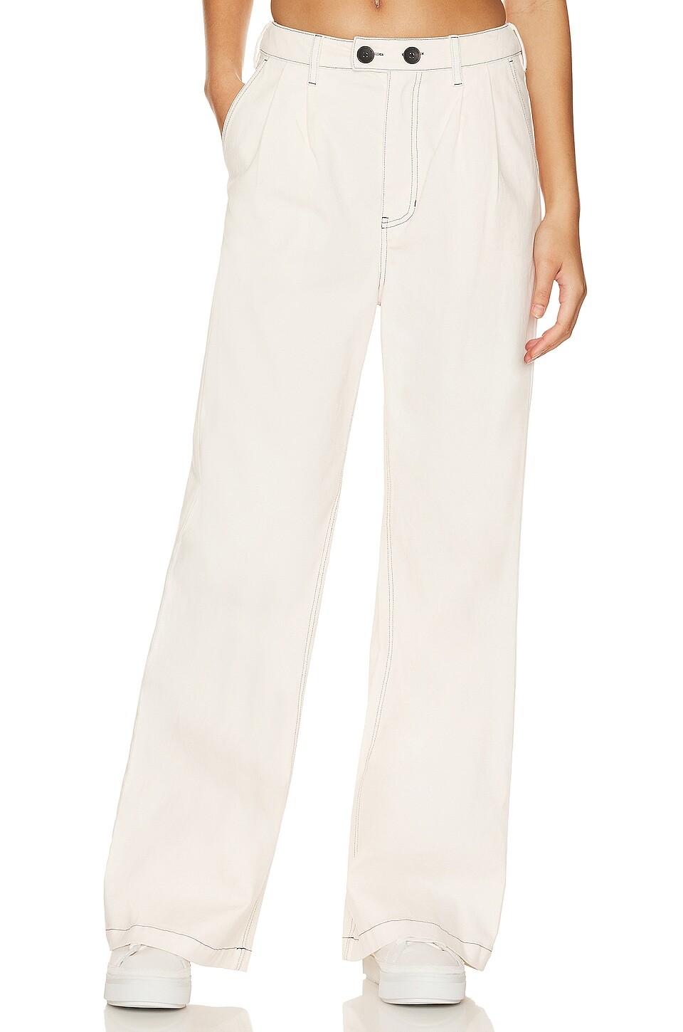 

Брюки MONROW Wide Leg Trousers, цвет Off White Denim