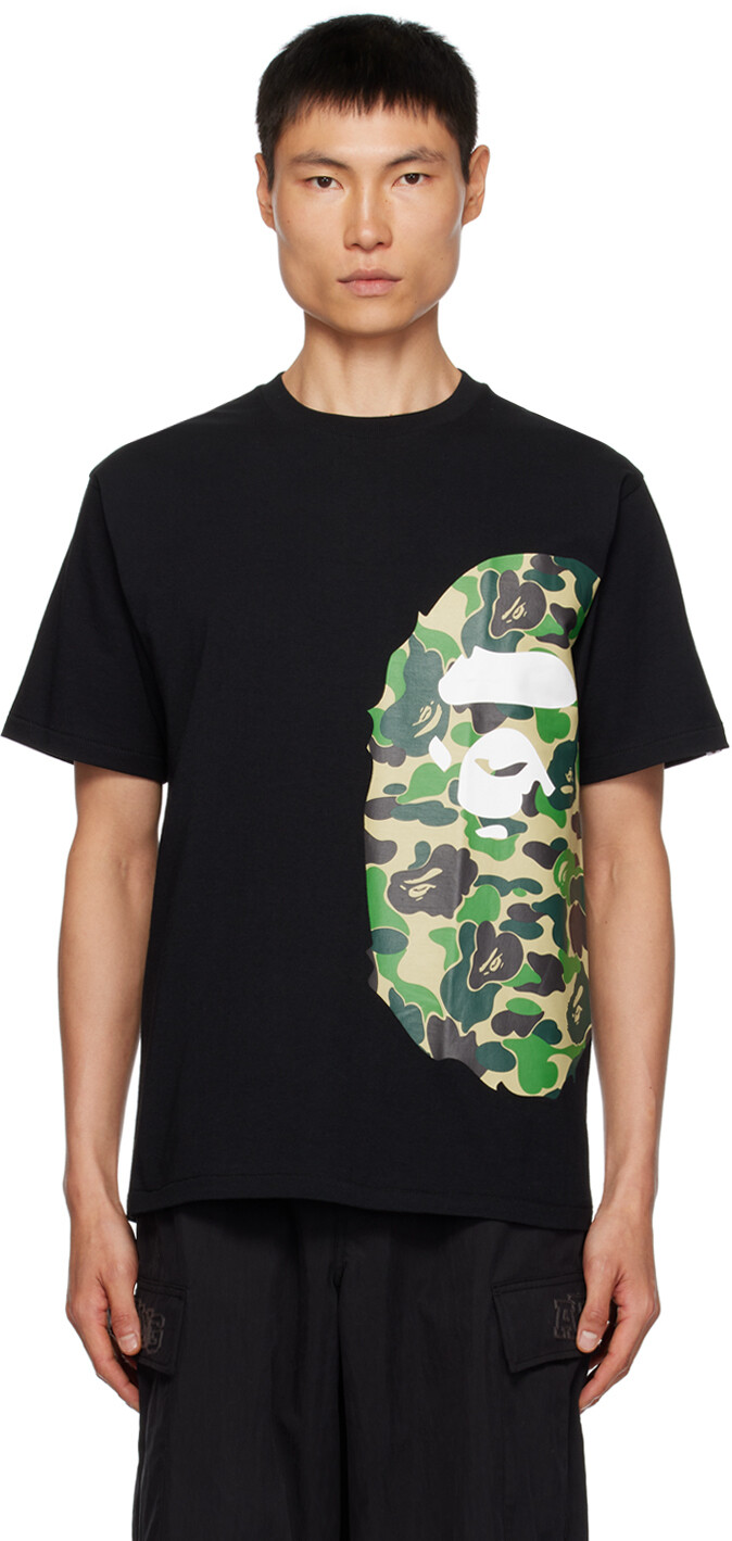 

Черная футболка ABC Camo Side Big Ape Head BAPE
