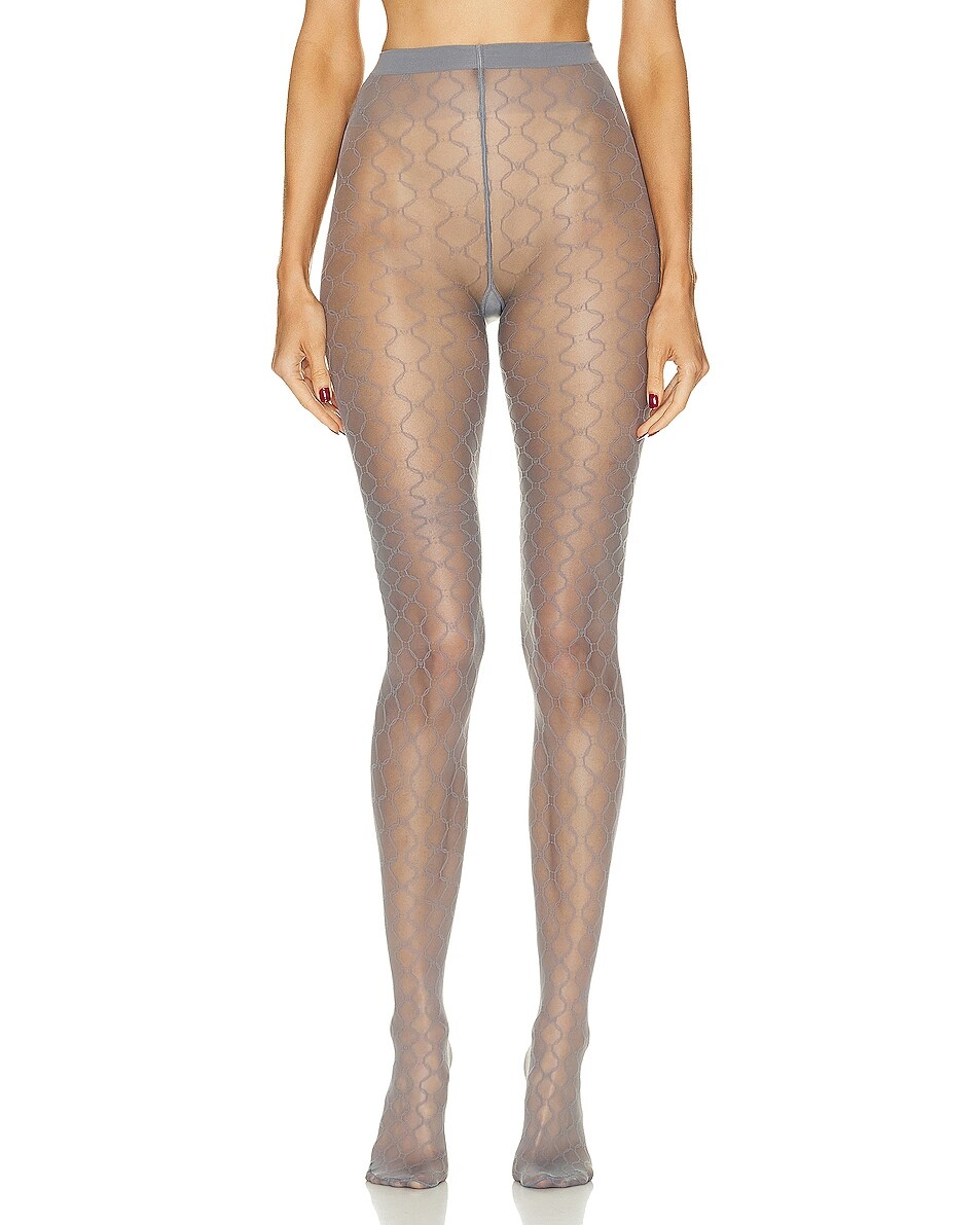 

Носки Wolford Monogram Tights, цвет Pewter