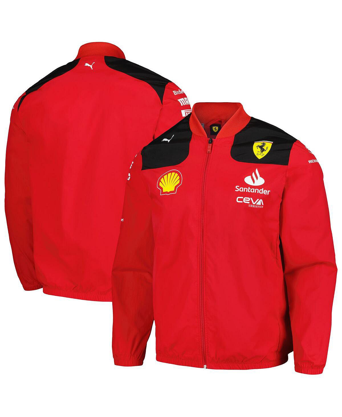 Мужская красная куртка с молнией во всю длину Scuderia Ferrari Team Puma цена и фото