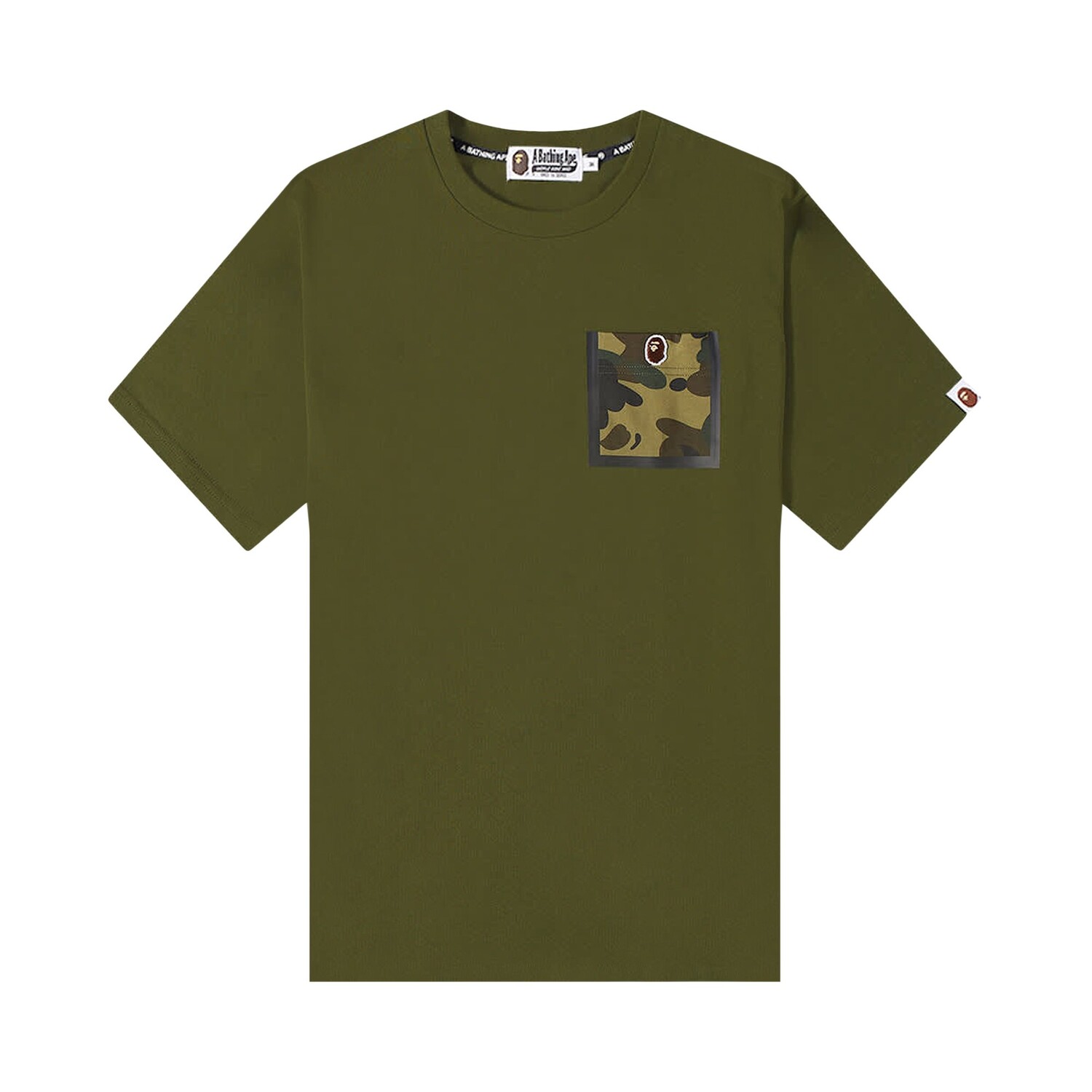 

Футболка BAPE 1st с карманом и камуфляжным принтом Olive Drab