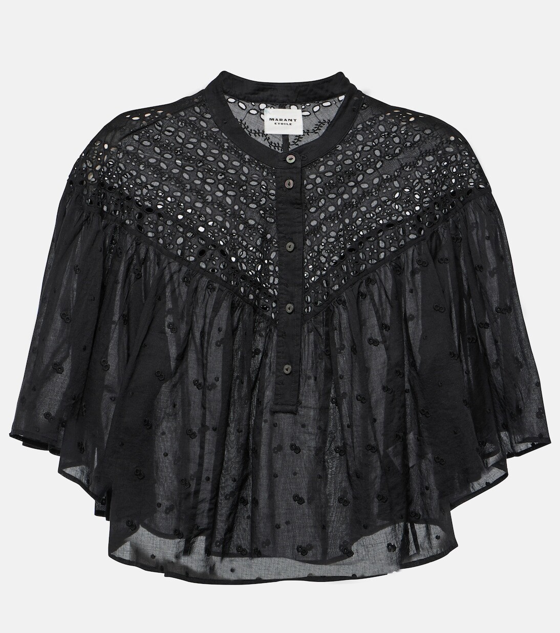

Кружевной топ safi асимметричного кроя Marant Etoile, черный