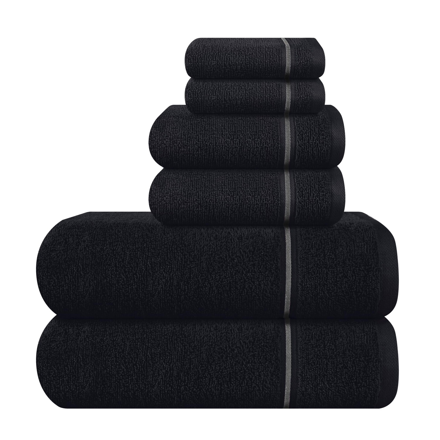 

Набор хлопковых полотенец GLAMBURG Ultra Soft 6 шт, черный