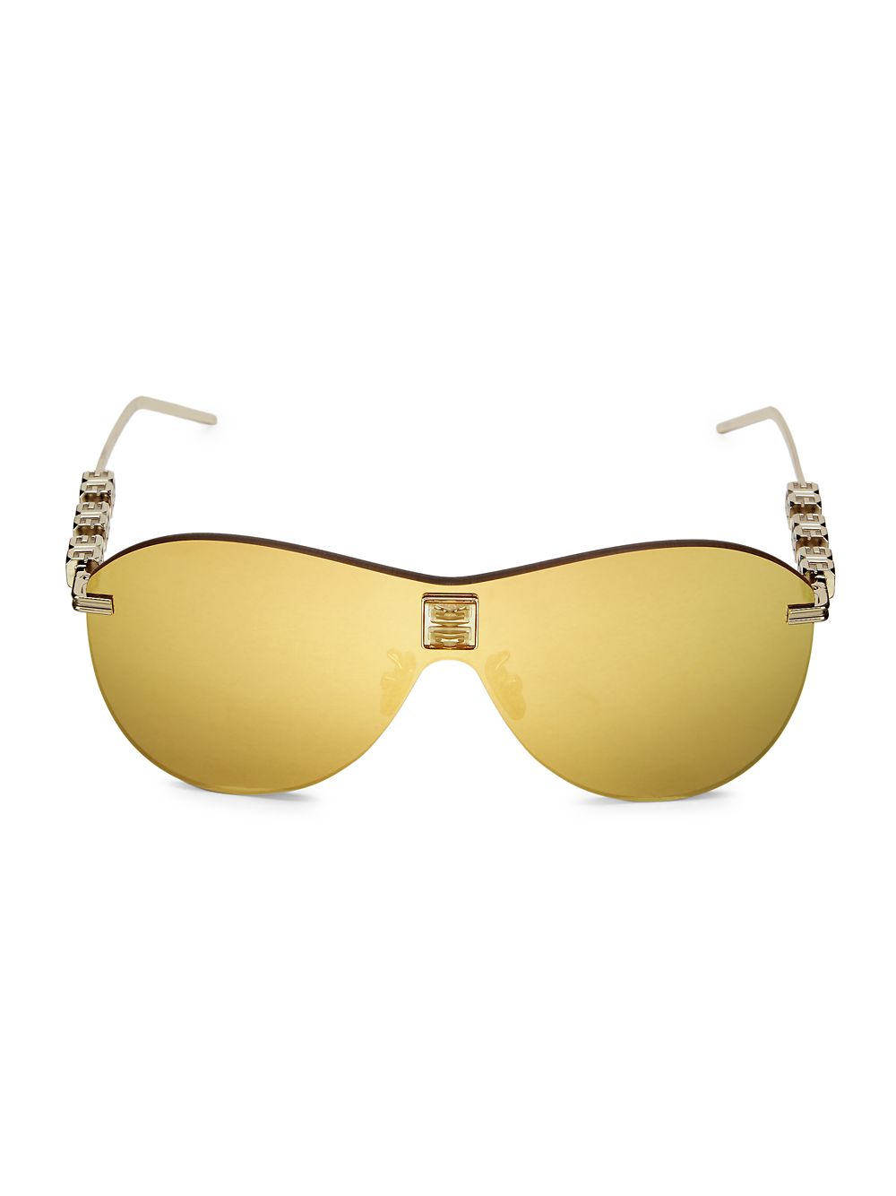 Солнцезащитные очки с зеркальной защитой Givenchy, золотой солнцезащитные очки givenchy коричневый золотой
