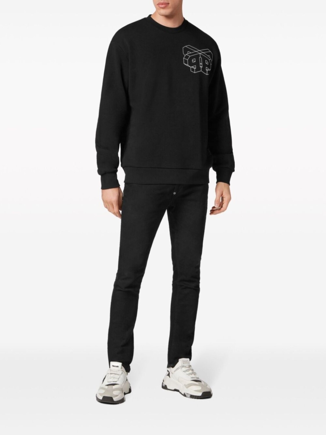 

Philipp Plein толстовка SS Wire Frame с логотипом, черный