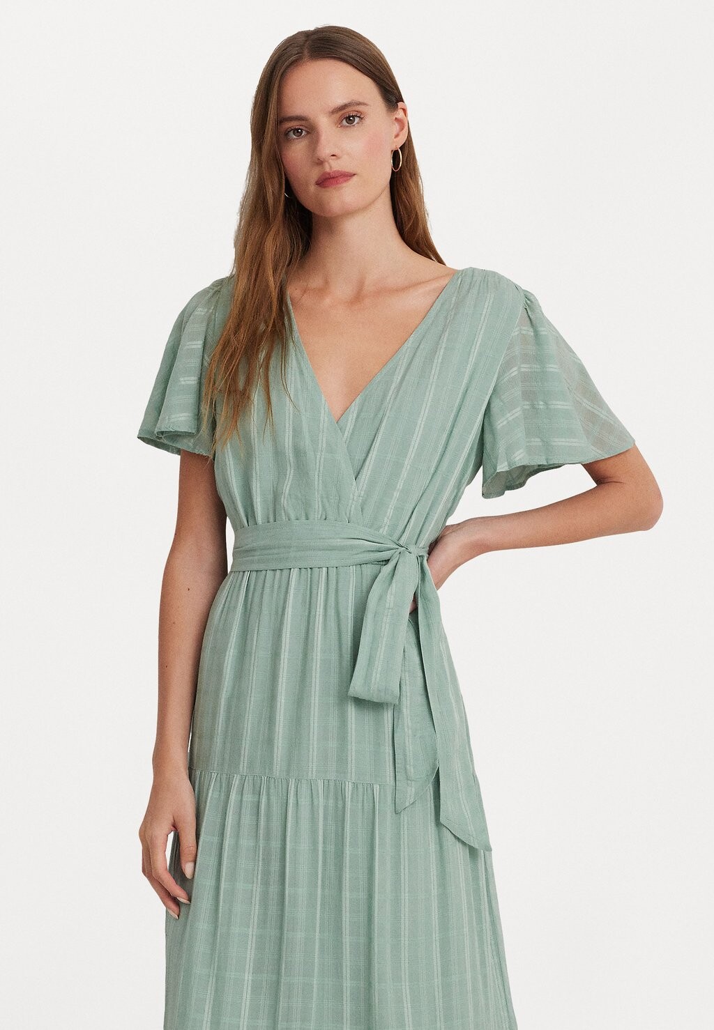 

Платье макси TILFERRE SHORT SLEEVE DAY DRESS Lauren Ralph Lauren, светло-синий