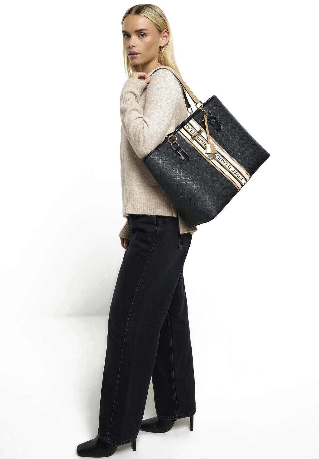 

Сумка для покупок River Island, черная