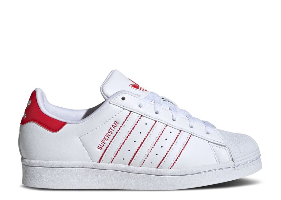 

Кроссовки adidas Superstar K, цвет White Scarlet