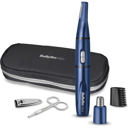

Машинка для стрижки волос 7058Pe Nose 5 в 1, синий, Babyliss