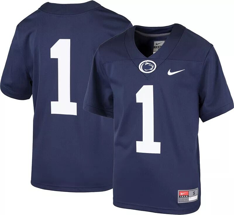 

Футбольная майка Nike Penn State Nittany Lions #1 для мальчиков синего цвета