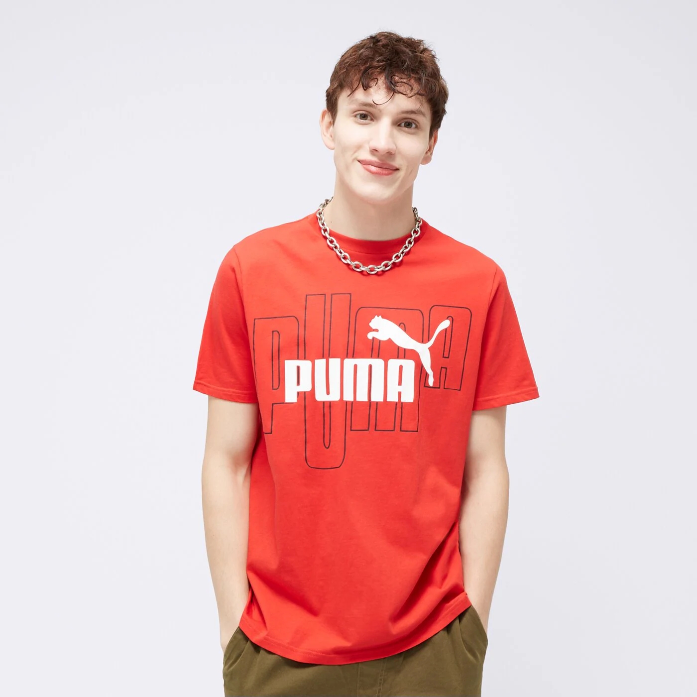 Футболка Puma с логотипом, красный фото